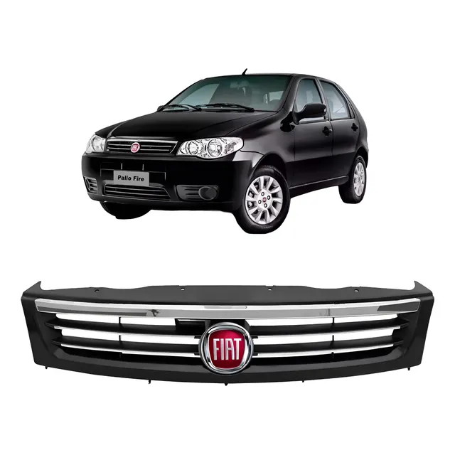 Grade Dianteira Central Fiat Palio Fire Economy Com Emblema
