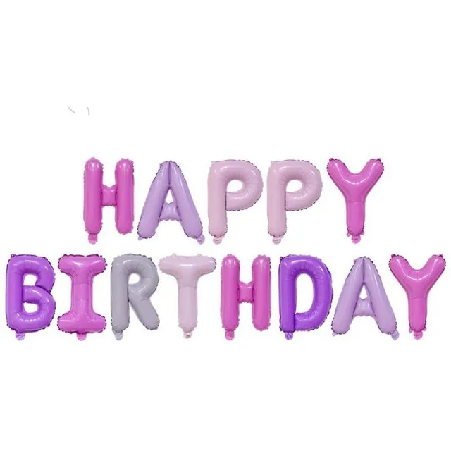 Pack De Globos De Aluminio En Letras Happy Birthday 