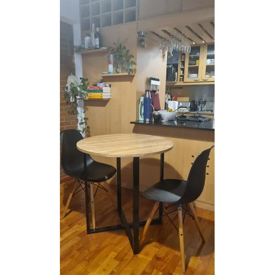 Juego De Comedor Mesa Eames Redonda + 3 Sillas Eames