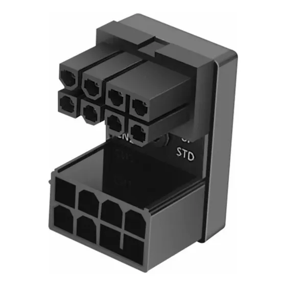 Adaptador Conector 180 Graus Energia Placa De Video Gpu Vga