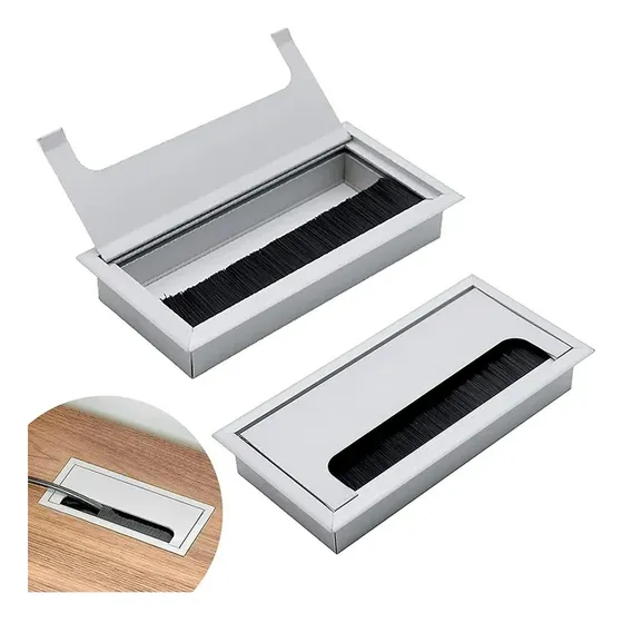 Pasacables Para Escritorio De Conferencias Aluminio