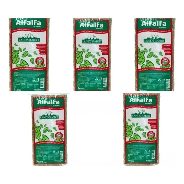 Alfalfa Cobayos Conejos Hamster 5 Litros X5 Unidades X Mayor