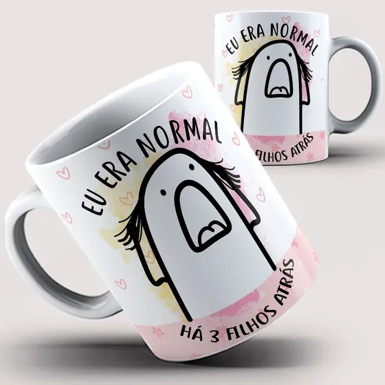 Caneca Flork Eu Era Normal Há 3 Filhos Atras