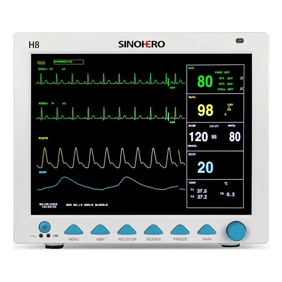 Monitor Clínico Multiparámetros Sinohero H8 - Topmedic