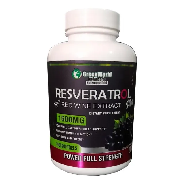 Resveratrol 1600 Mg Con 100 Capsulas Antioxidante-x2unidades Sin Sabor