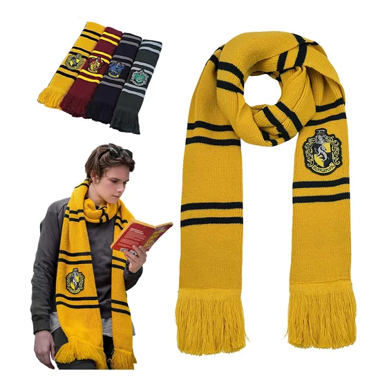 Bufanda Harry Potter Gryffindor Slytherin Ravenclaw Bordado