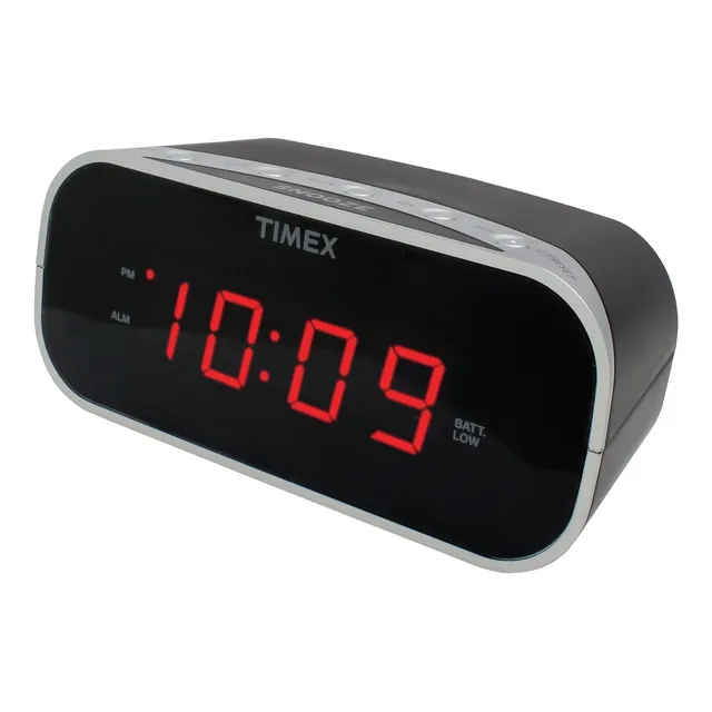 Reloj Despertador Pantalla Roja 0,7  Color Negro