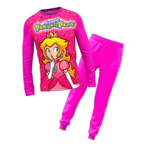 Pijama De Princesa Peach Para Niñas