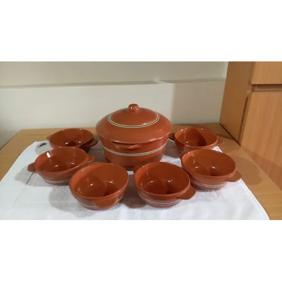 Sopera Y 6 Tazas Son, Juego De Cocina Elegante