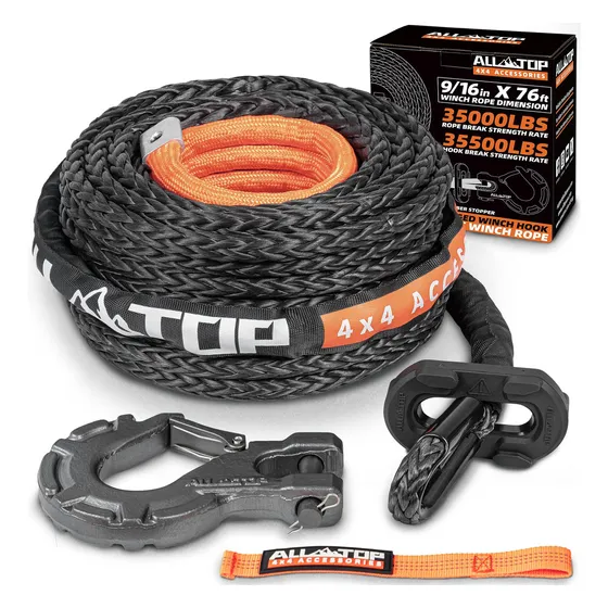 Juego Cable Sintético 14 Mm X 22 M Para Cabrestante 35000 Lb
