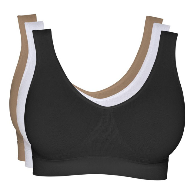 Kit 3 Tops Hanes Alças Largas Sem Costura 5762 Kit 3 Tops Hanes Alças Largas Sem Costura 5762