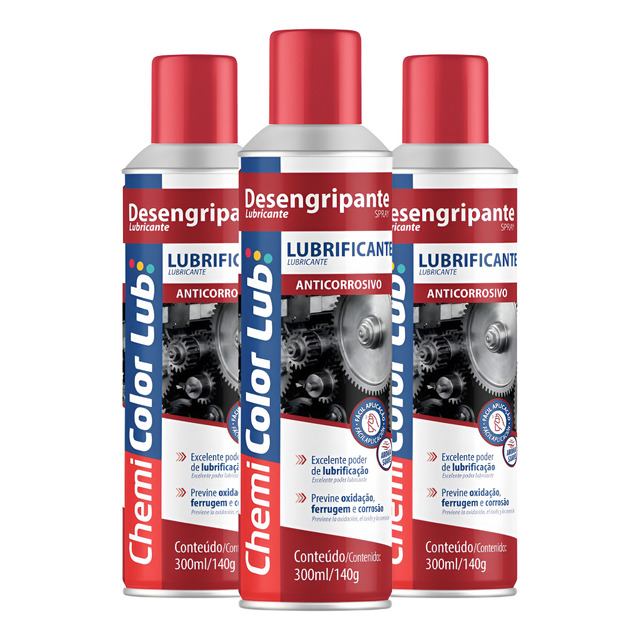 3 Desingripante Antiferrugem Lubfast Protege 300ml Lubrifica