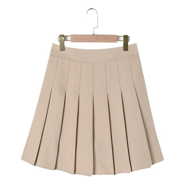 Falda Skater Corta Plisada Cintura Alta Para Tenis Mujer