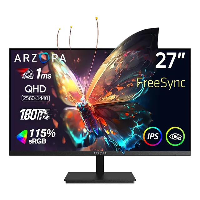 Arzopa 27 180hz Gaming Monitor -2k Qhd 2560x1440 Fast Ips Co