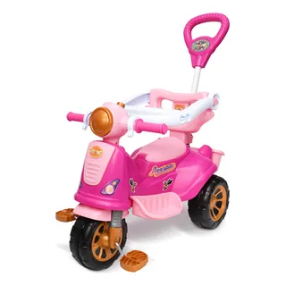 Triciclo Infantil Avespa Princesas Rosa Com Empurrador Maral Cor Pink Triciclo Infantil Avespa Princesas Rosa Com Empurrador Maral Cor Pink