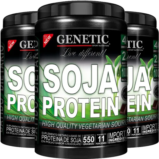 Batido Dieta Proteico Vegano Shake 1,6k Soja Protein Genetic Sabor Chocolate