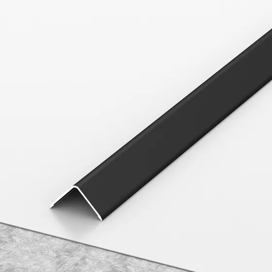 Angulo Tapacanto De Aluminio Negro 30x30mm 2.5mts