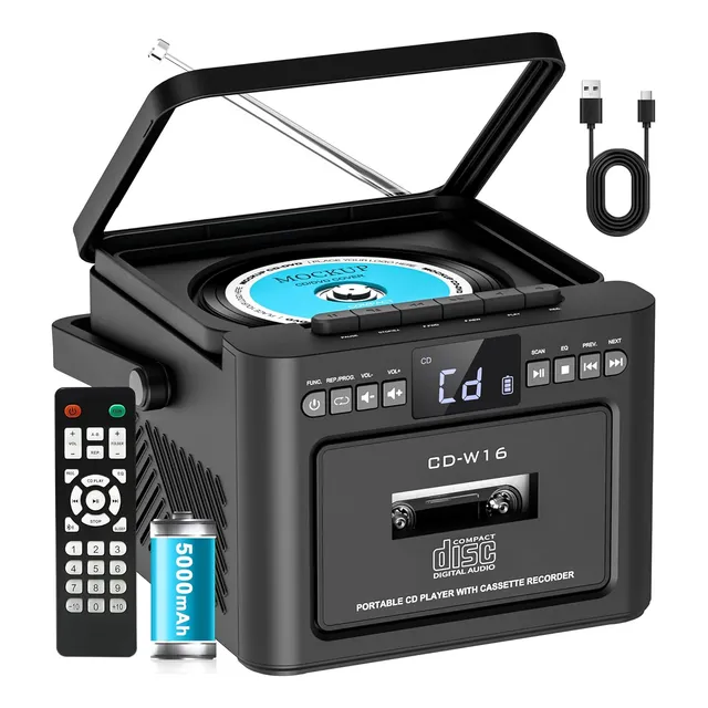 Boombox Greadio Con Batería Recargable, Bluetooth Y Usb