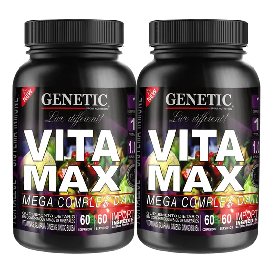 Vita Max Vitaminas Minerales Ginkgo Biloba Vitalidad Genetic