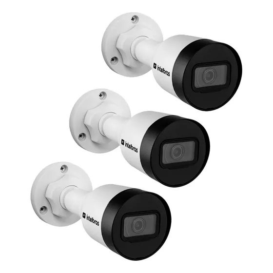 3 Câmera Vip 1230 B Ip Poe Fullhd Intelbras 2mp Ir 30 Metros