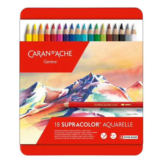 Lápices Acuarela Supracolor Caran D Ache Set 18