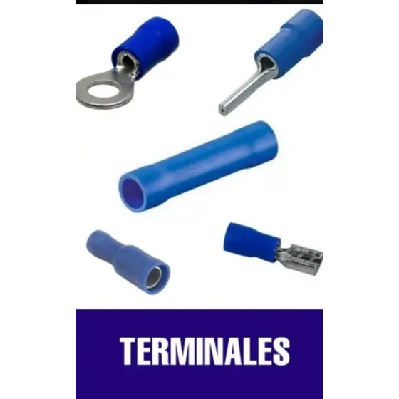 Terminal Forro Amarillo Azul Rojo Hembra Macho Empate X100pz