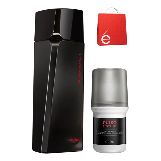 Set Perfume Pulso Absolute Ésika + Deo + Bolsa De Regalo