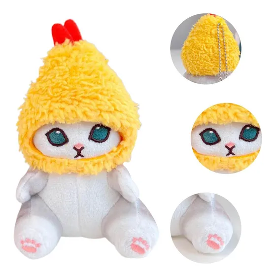 Peluche Gato Tiburón Gatito Michi Disfraz Kawaii Llavero