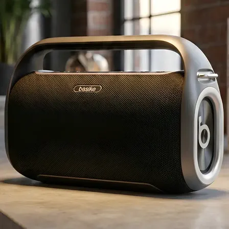 Caixa De Som Boombox 200w Com Auxiliar Usb Potente Estéreo Preto 127/220v