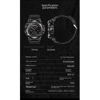 Verde - Smartwatch Robusto Dafit Lc16 Com Chamada Bluetooth Verde - Smartwatch Robusto Dafit Lc16 Com Chamada Bluetooth