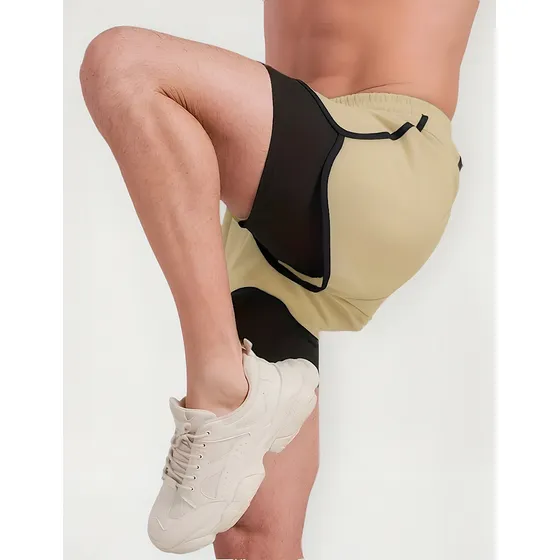 Short Masculino Duplo 2 Em 1 Para Corrida C/ Bolso Interno