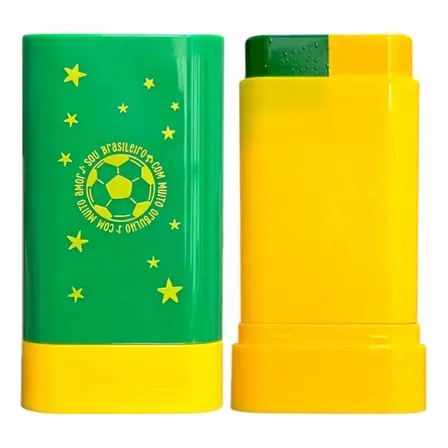Tinta Facial Em Stick Brasil Verde E Amarelo Da Miss Rôse Para Copa