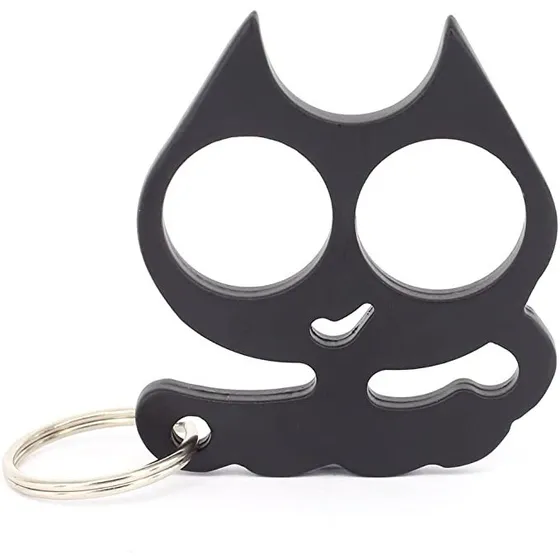 Manopla De Acero Diseño Gato Tipo Llavero, Auto Defensa #02