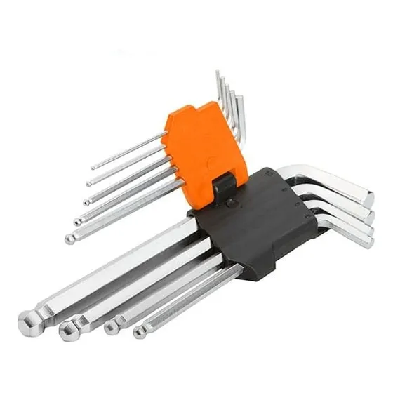Juego De Llaves Allen Largas Punta Bola 9pcs 1.5-10mm Wokin