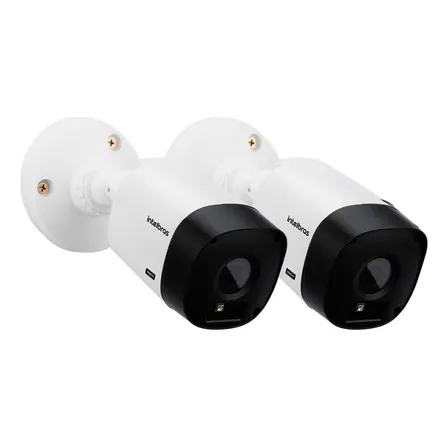 Kit 2 Câmera P/ Dvr Intelbras Visão Noturna Alta Resolução Branco