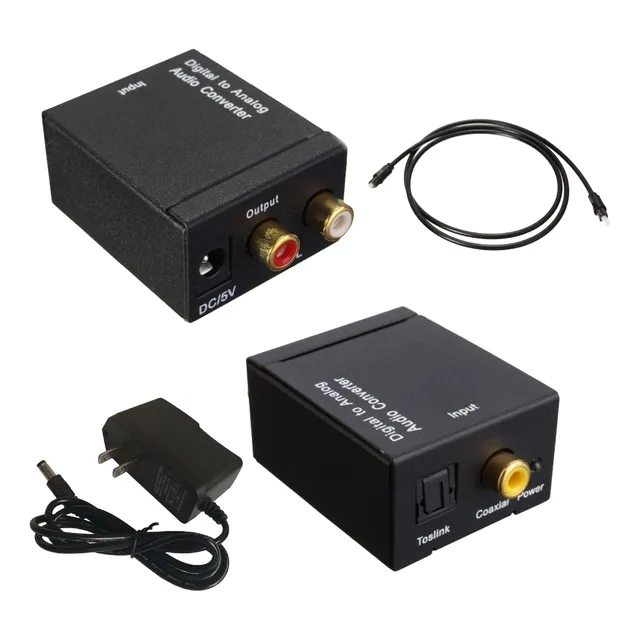 Convertidor Audio Digital Optico A Rca Con Adaptador Y Cable