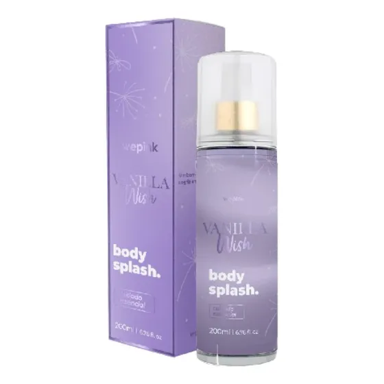 Body Splash Vanilla Wish Colônia 200 Ml - Wepink