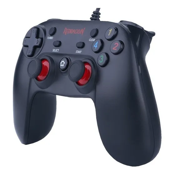 Control Gamer Redragon Cableado Saturn Para Pc Y Ps3