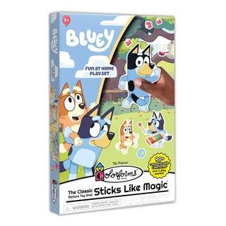 Conjunto Colorforms Bluey, Peças Reposicionáveis Stick Like Conjunto Colorforms Bluey, Peças Reposicionáveis Stick Like