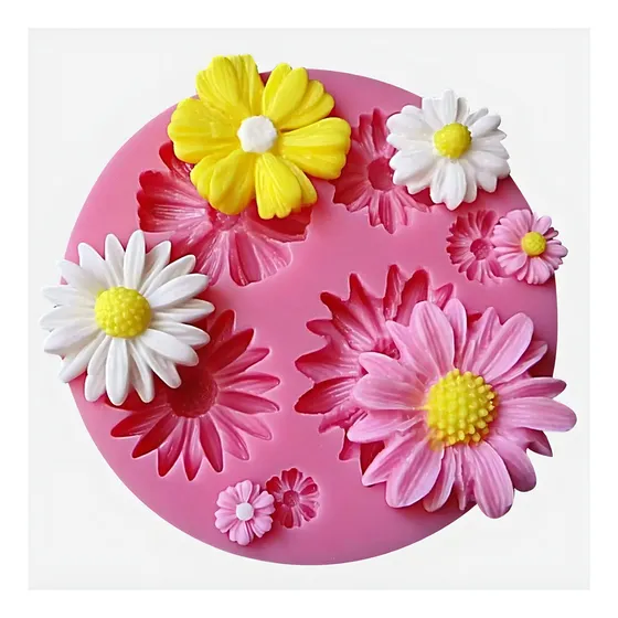 Molde De Silicone Para Confeitaria Ou Biscuit - Margarida