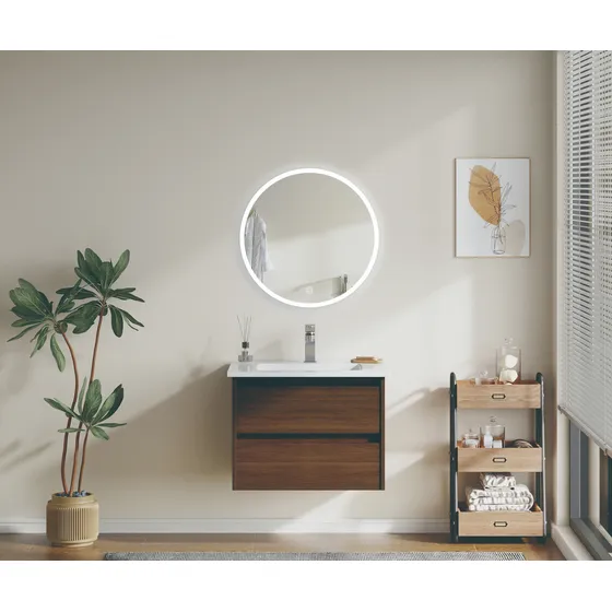 Meraki Home Mueble Baño Lavamanos + Espejo Led 60x48cm