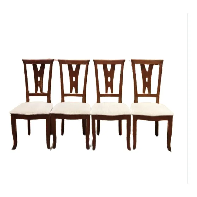 Cadeiras De Mesa De Jantar Em Madeira Maciça Usadas.