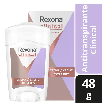 Desodorante Extra Dry en Crema 48gr Rexona Clinical