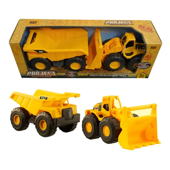 Juguete De Construccion Cargador Frontal Camión Volquete