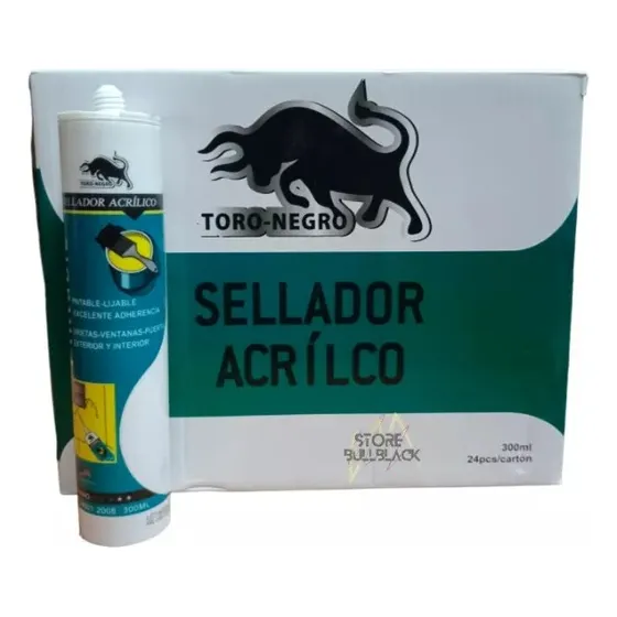 Silicona Sellador Acrílico Pintable Blanco Caja 24 Unid