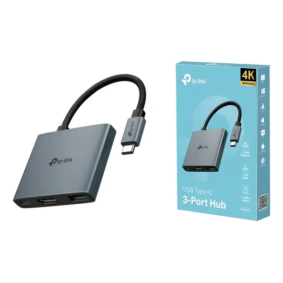 Adaptador Hub Uh3020c Tp-link Usb Tipo-c 3 Puertos En 1 Gris | Cuotas sin interés