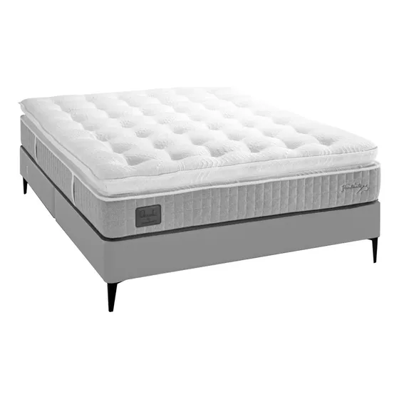 Sommier 2 Plazas Colchon Resortes Pillowtop 3 Años Gtia Ltc