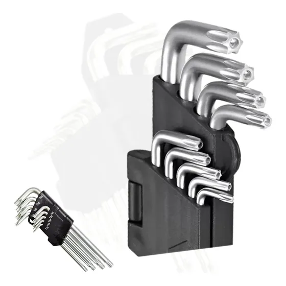 Jogo De Chave Torx Curta Com 9 Peças T10 A T50