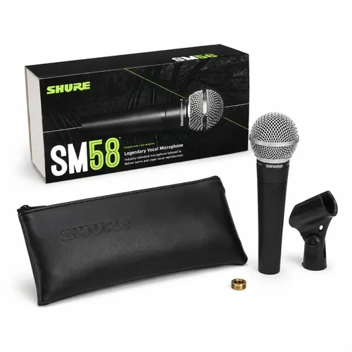 Microfone Shure Sm Sm58-lc Dinâmico Cardioide Cinza Escuro C