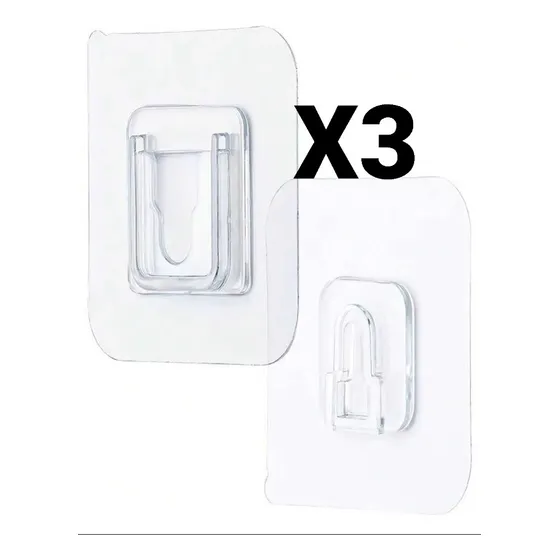 2 Pares De Ganchos De Pared Adhesivos 